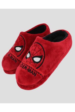 Spıderman - Spiderman Şekilli Kırmızı Erkek Ev Terliği