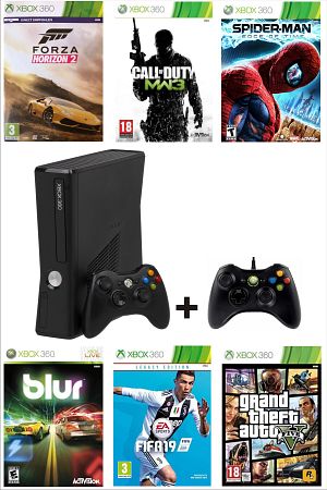 XBOX 360 - 54 Oyunlu 320 GB - 2. Kablolu Kol Hediye - Garantili Cihaz