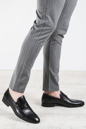 Erkek Deri Casual Klasik Günlük Takım Loafer Ayakkabı Siyah 867ma94