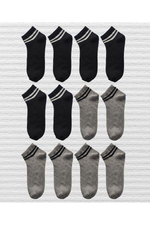 12'li Unisex Karışık Patik Çorap