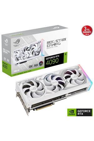 ROG Strix GeForce RTX4090 White OC ROG-STRIX-RTX4090-O24G-WHITE 24GB GDDR6X 384Bit Ekran Kartı