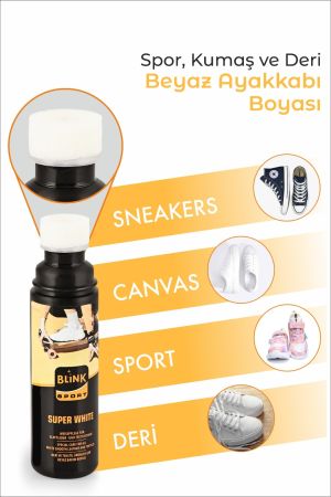 Süper White Güçlendirilmiş Beyaz Renkli Spor, Deri Ve Kumaş Ayakkabı Boyası 75 ml