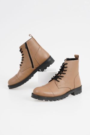 Hakiki Deri Erkek Bağcıklı Klasik Kısa Topuklu Kışlık Ayakkabı