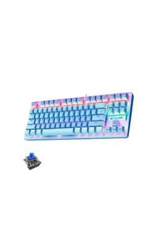 K2 Blue Switch Rainbow 87 Tuşlu Mini Hot Swapp Mekanik Kablolu Oyuncu Klavyesi