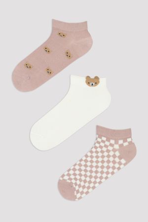 Mini Bear 3 lü Patik Çorap