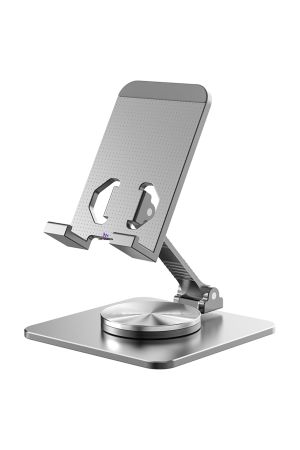 Metal Katlanabilir Masaüstü Telefon Tutucu Tablet Standı 360 Derece Dönen Ayarlanabilir