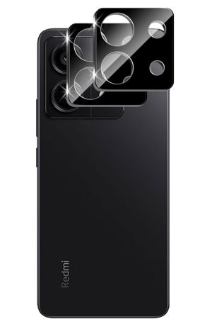 Xiaomi Redmi Note 13 Pro 5G İçin Uyumlu Kamera Koruyucu Temperli Siyah Kamera Lens Koruyucu Camı