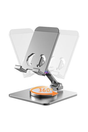 Metal Katlanabilir Masaüstü Telefon Tutucu Tablet Standı 360 Derece Dönen Ayarlanabilir