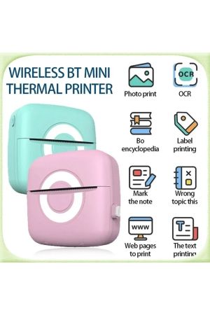 Mini Akıllı Mavi Renk Yazıcı Cep Telefonu Bluetooth Taşınabilir Termal Fotoğraf Etiket