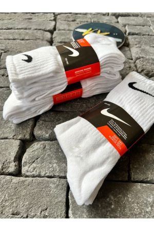 6 Çift Pamuklu Premium Beyaz Tenis Çorap