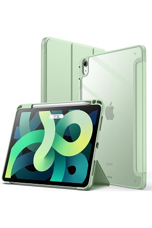 İpad Air 6. Nesil 11" Uyumlu Kılıf Kalem Bölmeli Standlı Uyku Modlu Yumuşak Silikon Arka Şeffaf