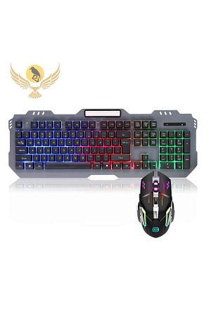 Lord 2in1 Rgb Işıklı Oyuncu Klavye Işıklı Klavye Mause Set Gaming Rgb Metal Yüzey Klavye Mause Set