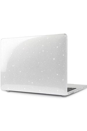 Macbook Pro 13 M1-m2 Çip 2020/2022 A2338 A2686 Uyumlu Kristal Şeffaf Simli Kapak