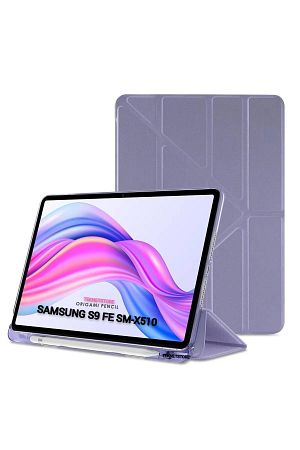 Samsung Galaxy Tab S9 Fe 10.9'' Uyumlu Kalem Bölmeli Uyku Modlu Arkası Silikon Kapak Kılıf