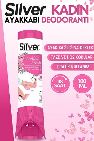 Kadın Ayakkabı Deodorantı Koku Giderici Önleyici 100 ML Ladies Fresh