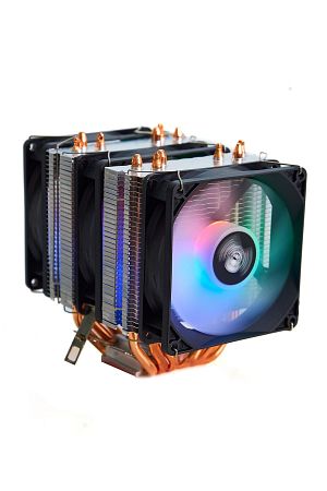 6p Intel Ve Amd Uyumlu 6 Bakır Boru 3 Rgb Fan 160 Tdp Işlemci Fanı