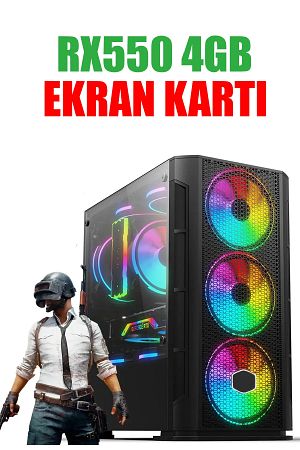 N183x (pubg,gta 5) I5-3470,16gb Ram,256gb Ssd,rx550 4gb,masaüstü Oyuncu Bilgisayarı