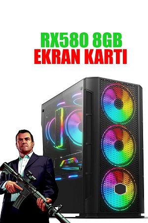 N182x (PUBG,GTA 5) I5 2500 (4 ÇEKİRDEKLİ) 16gb,500gb Hdd 256gb Ssd,rx580,masaüstü Oyuncu Bilgisayarı