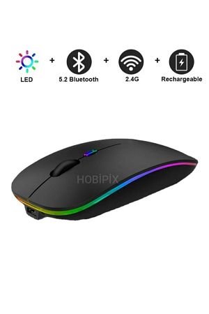 Kablosuz Wireless 4 Tuşlu Rgb Işıklı Sessiz Mouse