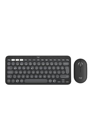 Pebble 2 Combo Çoklu Sessiz Kablosuz Türkçe Q Klavye Mouse Seti - Grafit 920-012245 - KL-136