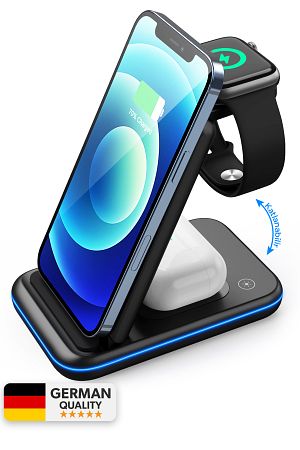 By Deji Wireless Kablosuz Şarj Standı Katlanabilir Apple Iphone-watch-airpods Uyum 15w Hızlı Telefon