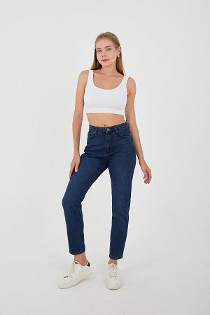 Kadın %100 Pamuk Mom Jeans