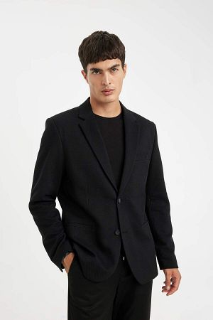 Slim Fit Dar Kesim Astarlı Düğme Kapamalı Blazer Ceket 3155303