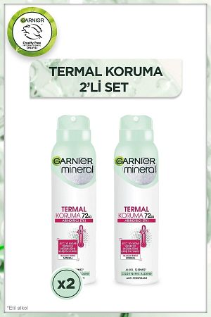 2'li Garnier Mineral Termal Koruma Sprey Kadın Deodorant Seti