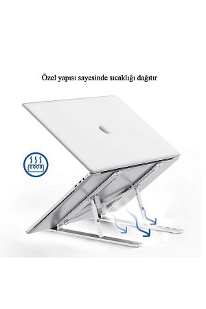 Aliminyum Ayarlı Laptop Macbook Notebook Güncel Yükseltici Tutucu