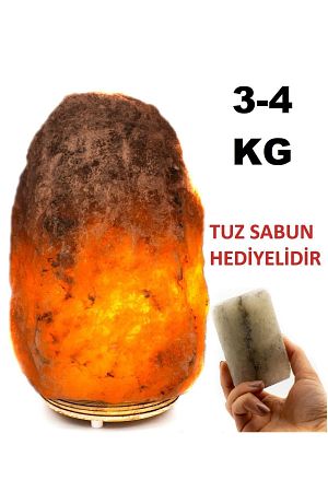 Çankırı Kaya Tuzu Tuz Lambası 3/4 Kg Tuz Sabun Hediyelidir