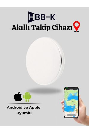 Hbb-k Beyaz Ios & Android Uyumlu Airtag Akıllı Gps Takip Cihazı