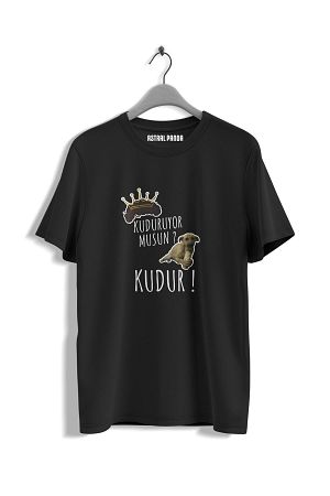 Unisex Prens Dizisi Komik Replik Espirili Baskılı Siyah Oversize Boyfriend T-shirt