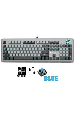 Astra Blue Mavi Switch Çift Renk Ayarlanabilir Gaming Mekanik Oyuncu Klavyesi Türkçe Q