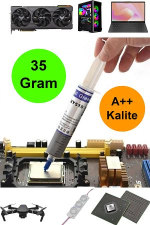 Büyük Boy 30 Gram Gümüş Alaşım Termal Macun Işlemci Chipset Ekran Kartlarında Kullanılabilir 1 Adet