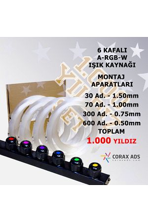 YILDIZ TAVAN, STAR LIGHT, FİBER OPTIK AYDINLATMA 1.000 YILDIZ HAZIR UYGULAMA KİTİ, UNIVERSAL