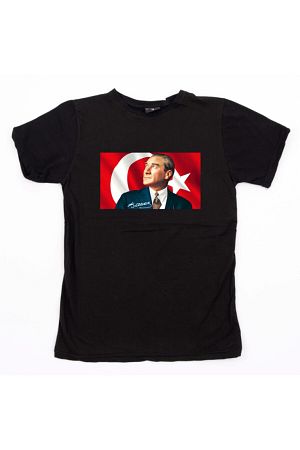 Atatürk / Bayrak / Arkası Imzalı / 100.yıl Özel / Büyük Beden Tshirt / Unisex / Relax Fit