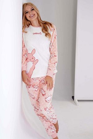 Tavşan Desenli Welsoft Kışlık Pijama Takımı