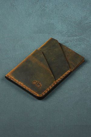 Taba Minimal El Yapımı 4 Bölme Deri Kartlık
