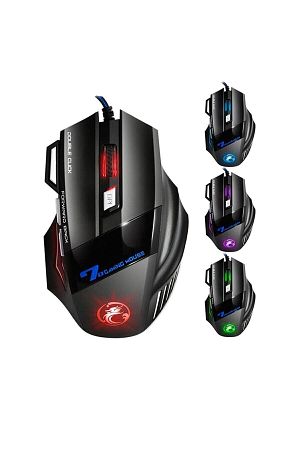 X7 Oyun Mouse Kablolu Usb Optik Oyuncu Mause Ergonomik Led Işıklı Gaming 7 Tuş Fonksiyonlu