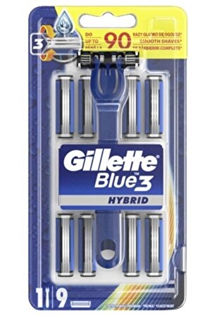 Blue3 Hibrid Tıraş Makinesi + 9 Yedek Bıçak