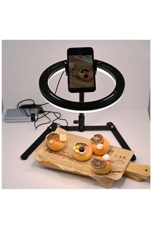 Profesyonel 10inç Çalışma Masası Işığı Masa Ürün Çekim Led Işıklı Telefon Tripod Standı