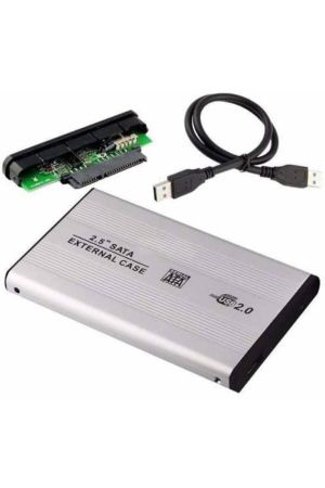 2.5 Usb Sata Hdd Ssd Harddisk Kutusu Aliminyum Gövde Harici Hdd Kutu - Gri