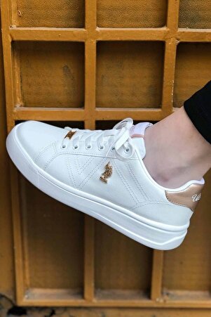 Us Polo Assn Kadın Beyaz Sneaker Kadın Günlük Spor Ayakkabı Usp100beyaz