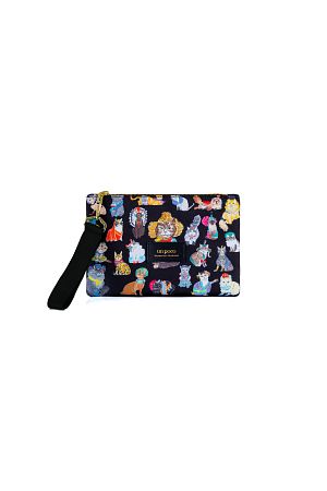 Pouch-portföy Çanta | Kedi Desenli | Kadın Clutch Çanta