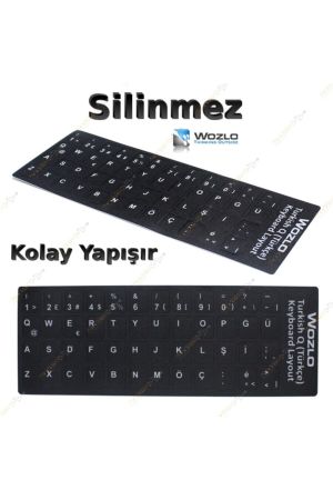 Laptoplar Için Türkçe (q) Klavye Sticker Siyah