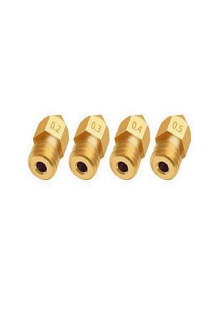 5 Adet Yeni Mk8 Pirinç Nozzle Extruder Kafaa8 A8plus Ender 3 Cr10 3d Yazıcı Nozul0.2/0.3/0.4/0.4/0.5