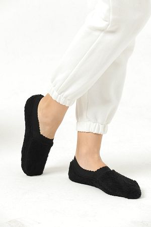 Kadın Standart Siyah Peluş Ev Patiği 36/40