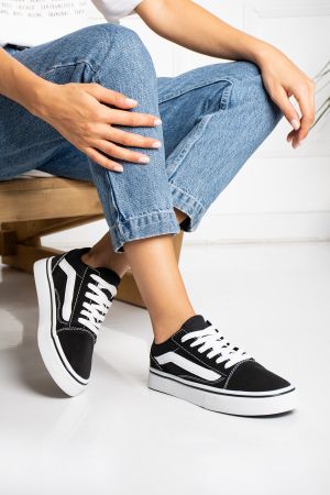Siyah Beyaz Günlük Unisex (KADIN/ERKEK) Sneaker
