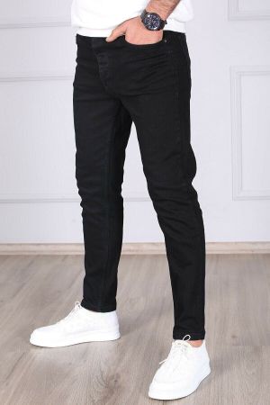 Erkek Siyah Slim Fit Kot Pantolon