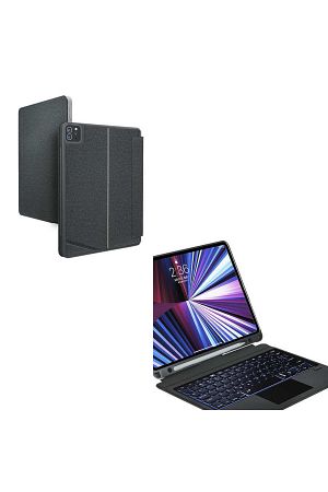 Ipad Pro 12.9 2022 M2 Mag Touch Klavyeli Standlı Kılıf Touchpad Özellikli